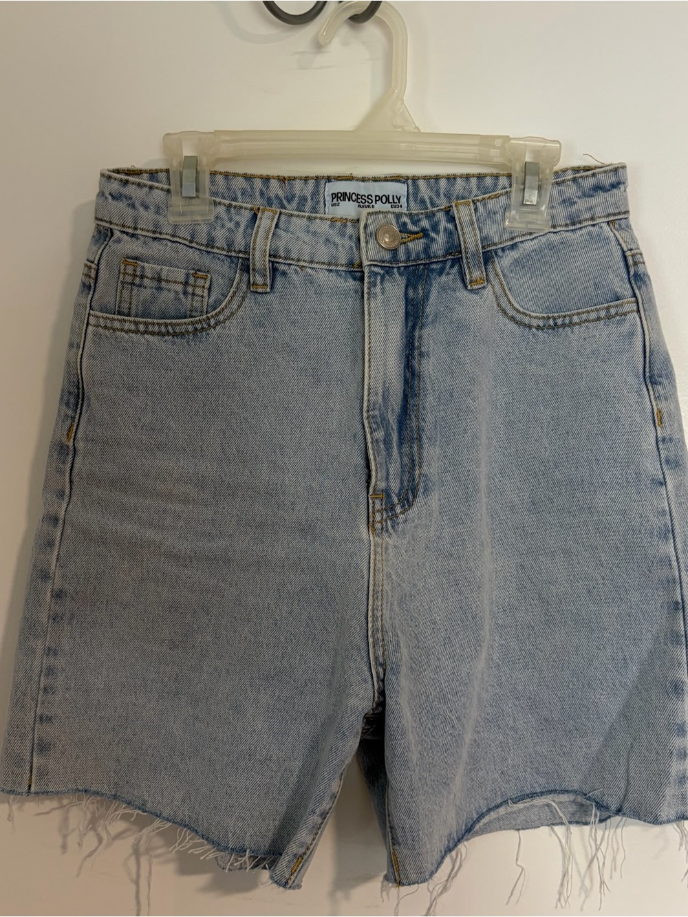 Princess Polly Impala Light Wash Denim Shorts